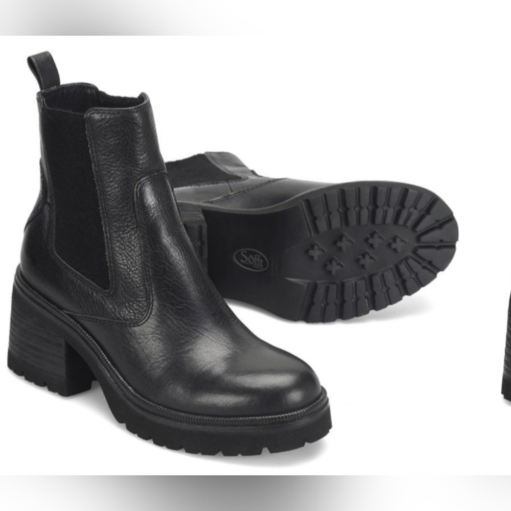 Sofft Jordie Black Leather Boot styleSF0088301